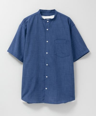NAVY  リネンライクシャツアンサンブル メンズ