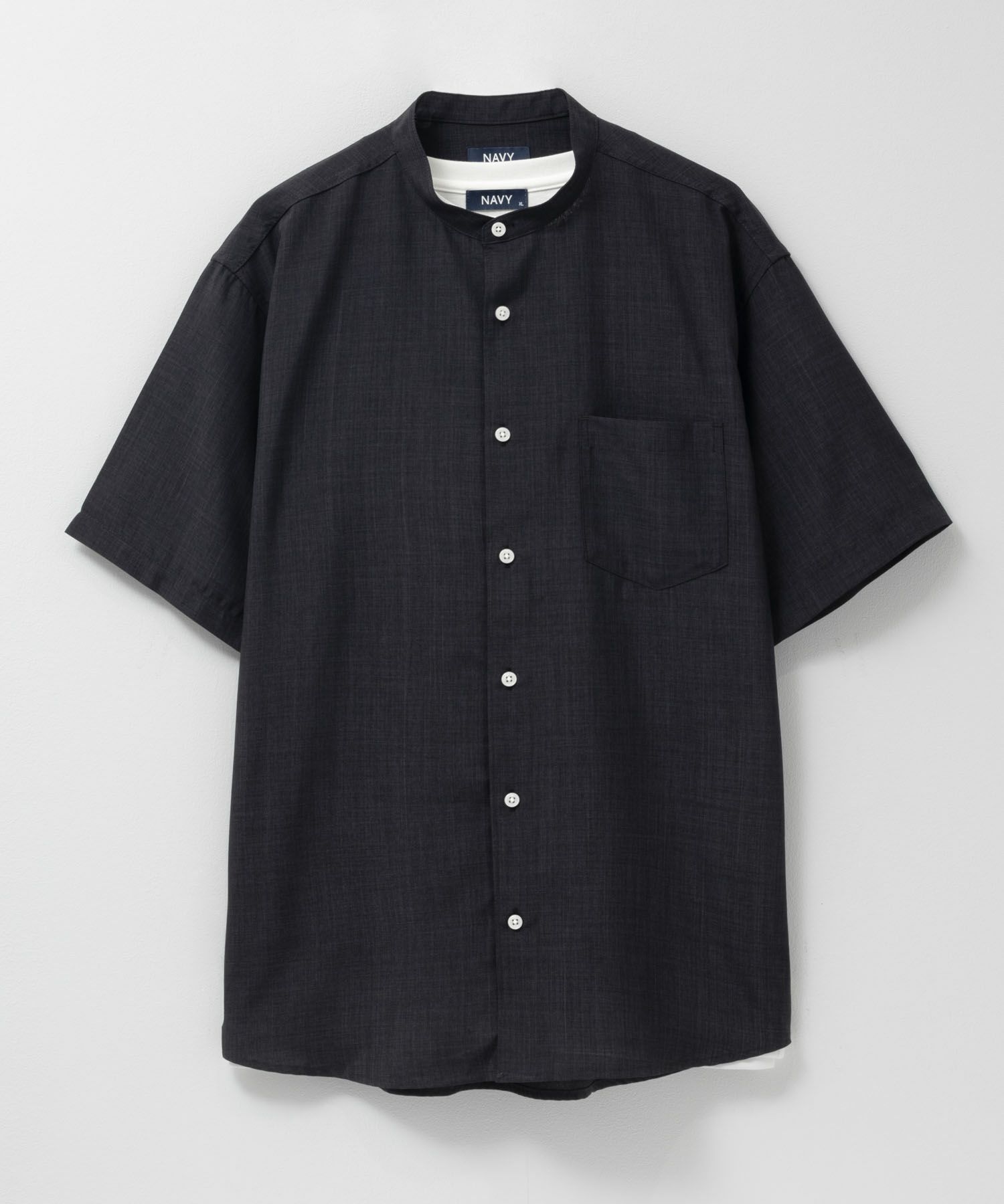 NAVY  リネンライクシャツアンサンブル メンズ商品画像-3