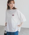 Dickies 刺繍6分袖ロールアップTシャツ レディース メール便 対応商品商品サムネイル-2