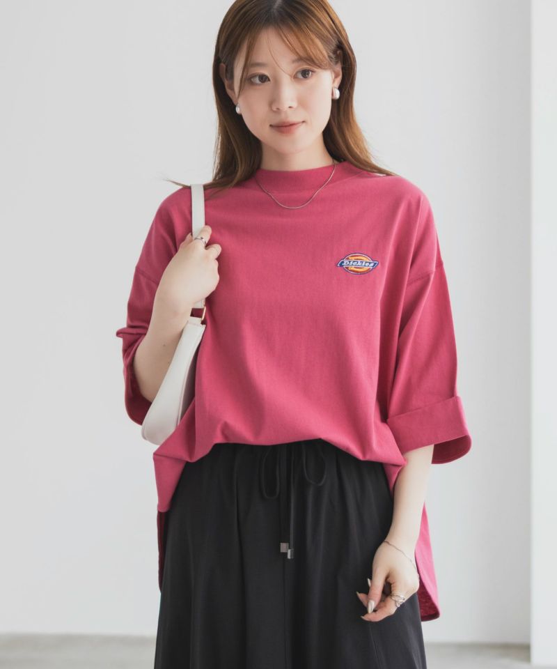 Dickies 刺繍6分袖ロールアップTシャツ レディース メール便 対応商品商品画像-3