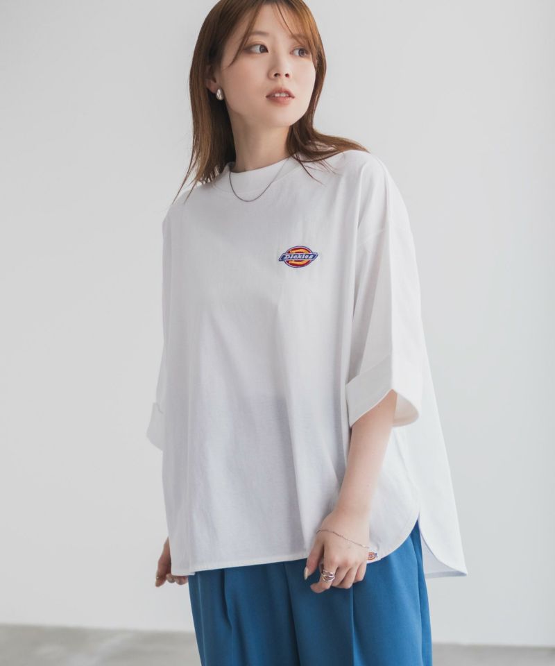 Dickies 刺繍6分袖ロールアップTシャツ レディース メール便 対応商品商品画像-12