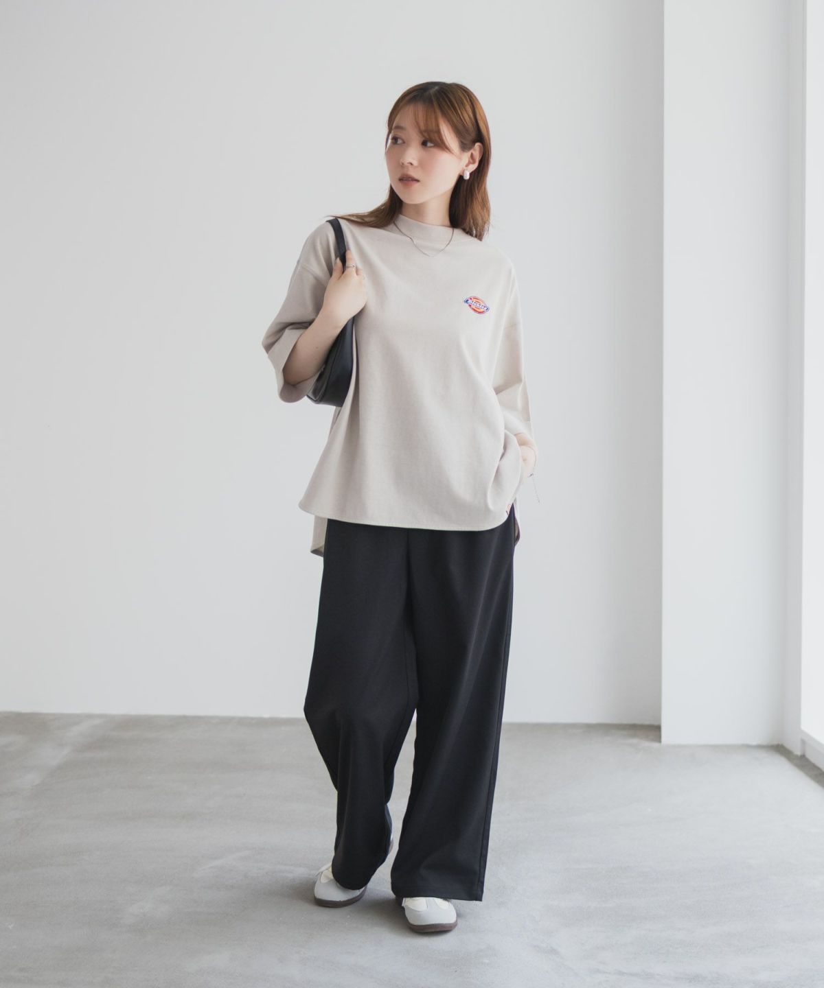 Dickies 刺繍6分袖ロールアップTシャツ レディース ネコポス 対応商品