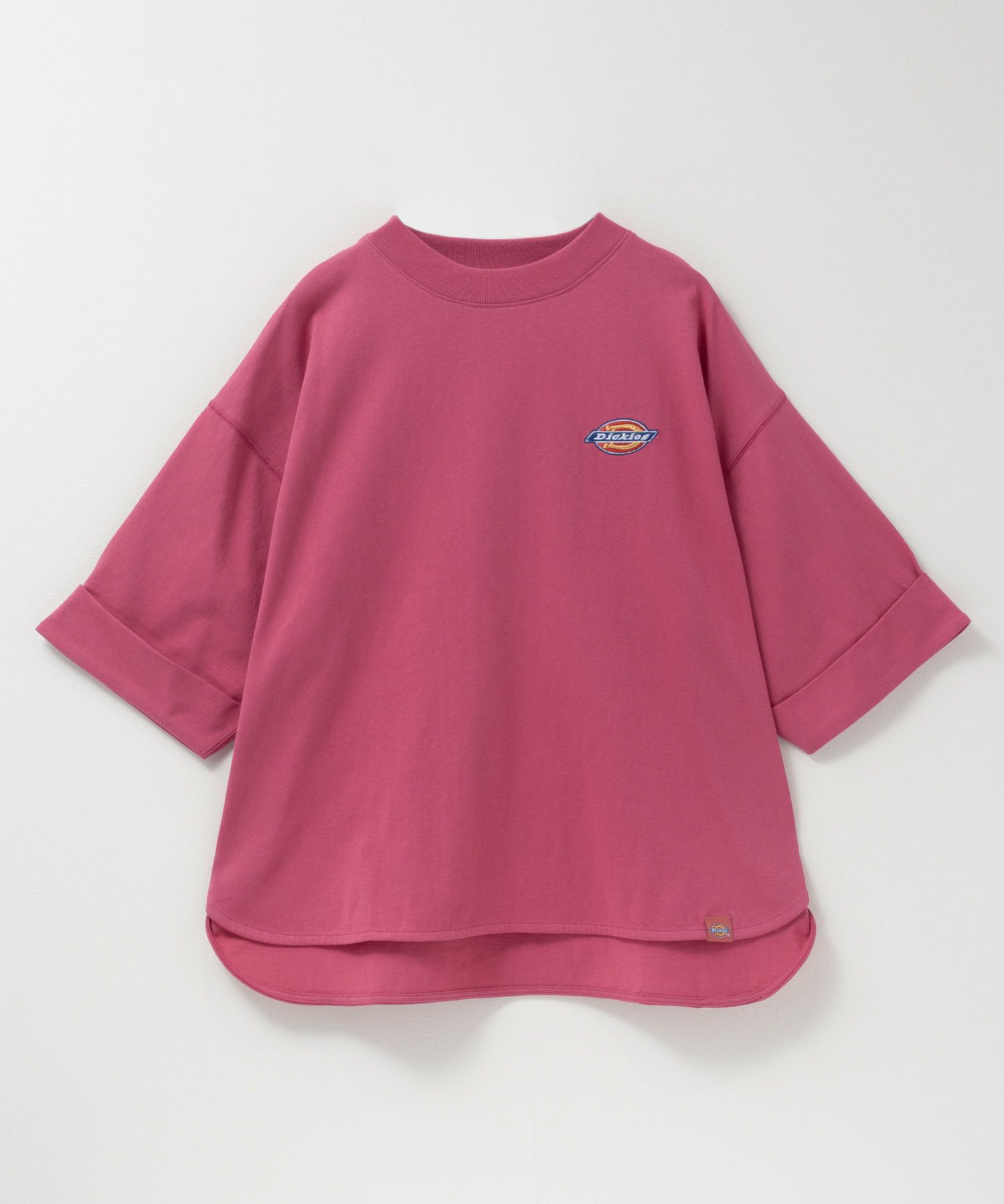 Dickies 刺繍6分袖ロールアップTシャツ レディース ネコポス 対応商品