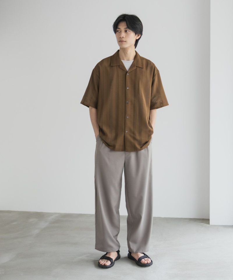 URBAN COLLECTION  カラミ織りストライプ オープンカラーシャツ メンズ商品画像-20