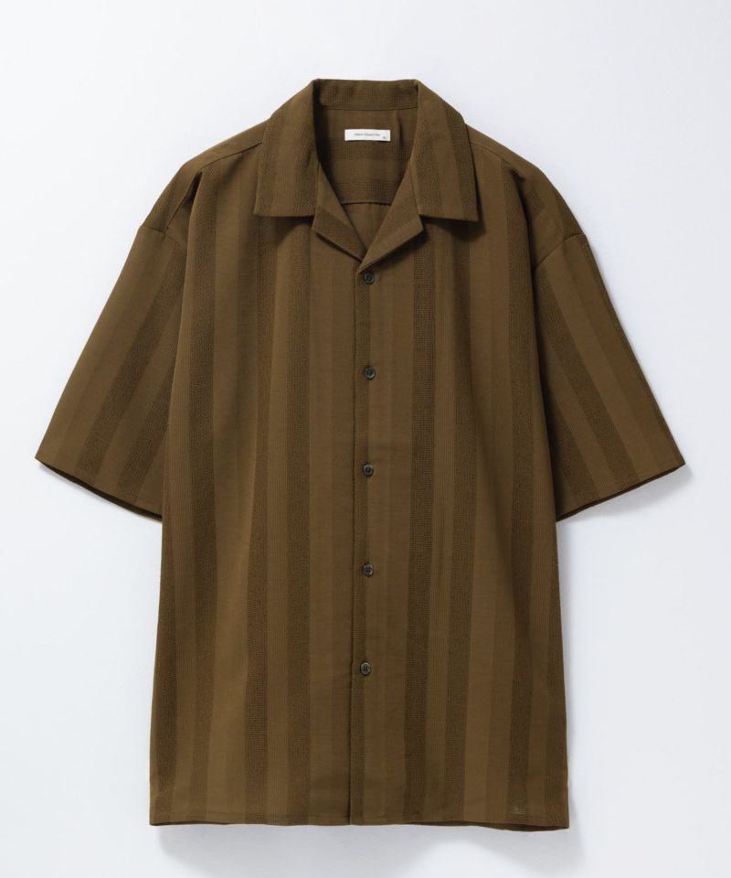 URBAN COLLECTION  カラミ織りストライプ オープンカラーシャツ メンズ商品画像-25