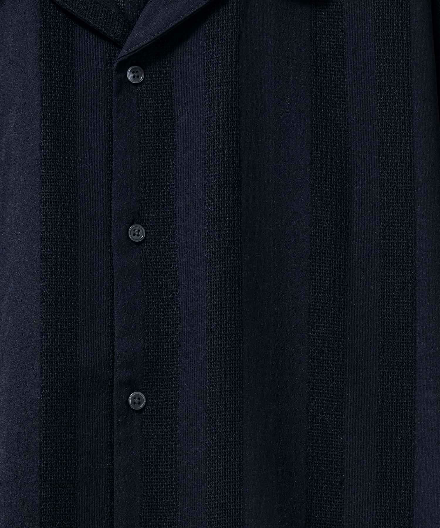 URBAN COLLECTION  カラミ織りストライプ オープンカラーシャツ メンズ商品画像-27