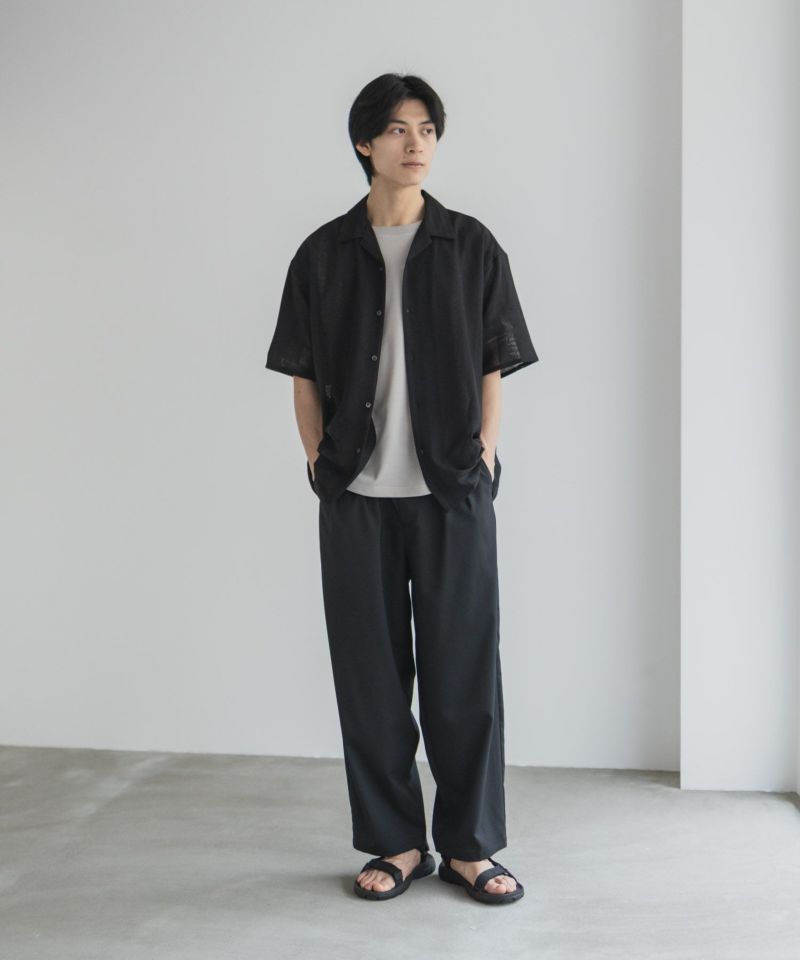 URBAN COLLECTION カラミ織りストライプ オープンカラーシャツ メンズ商品画像-29