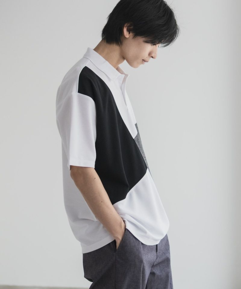 URBAN COLLECTION  鹿の子切替ポロシャツ メンズ商品画像-8