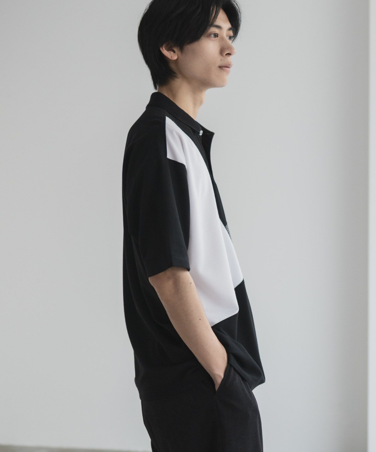 URBAN COLLECTION 鹿の子切替ポロシャツ メンズ