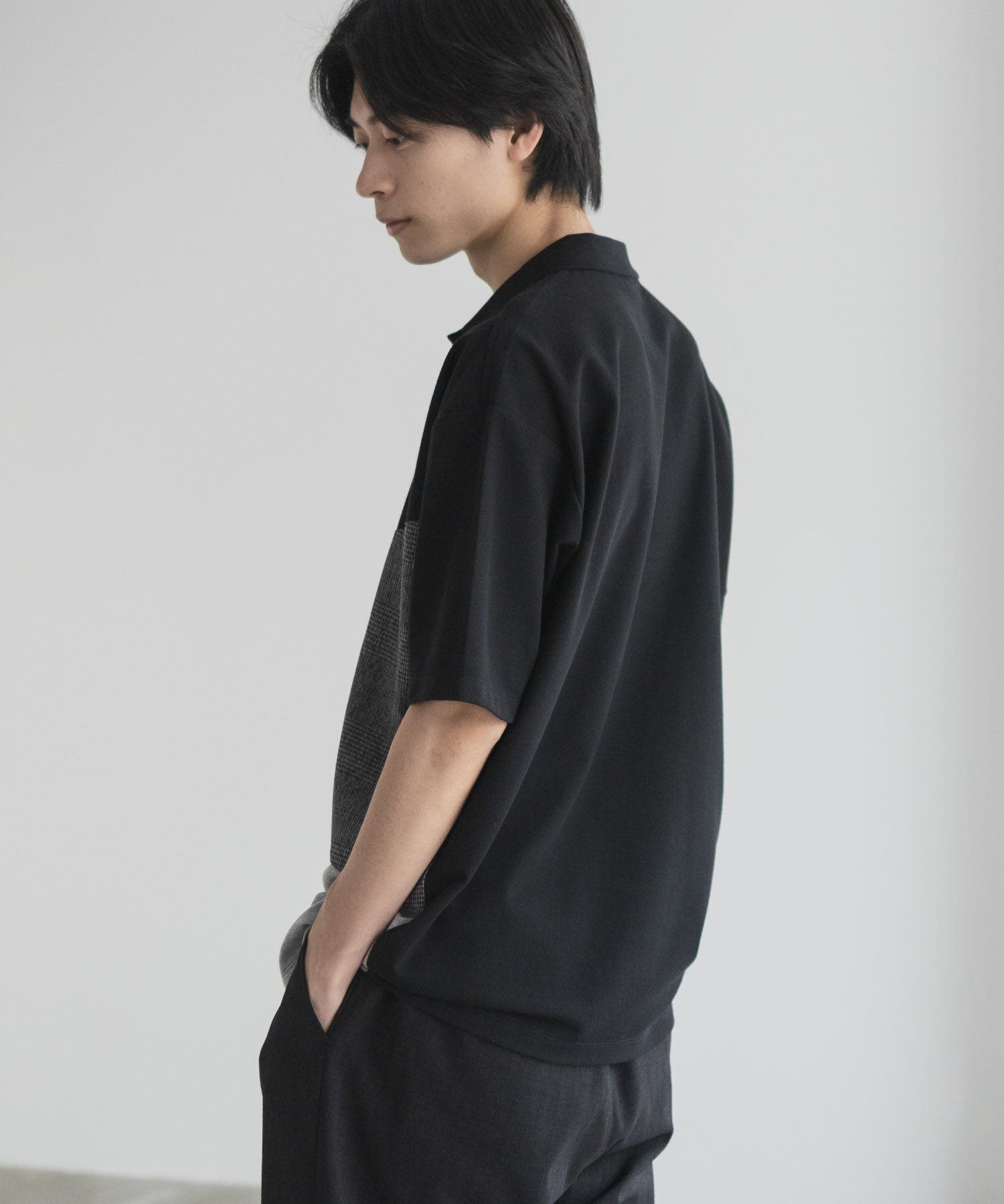 URBAN COLLECTION 鹿の子切替ポロシャツ メンズ