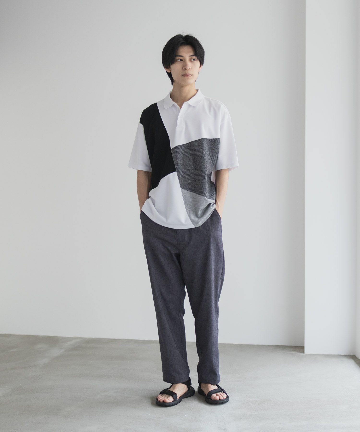 URBAN COLLECTION  鹿の子切替ポロシャツ メンズ商品サムネイル-22
