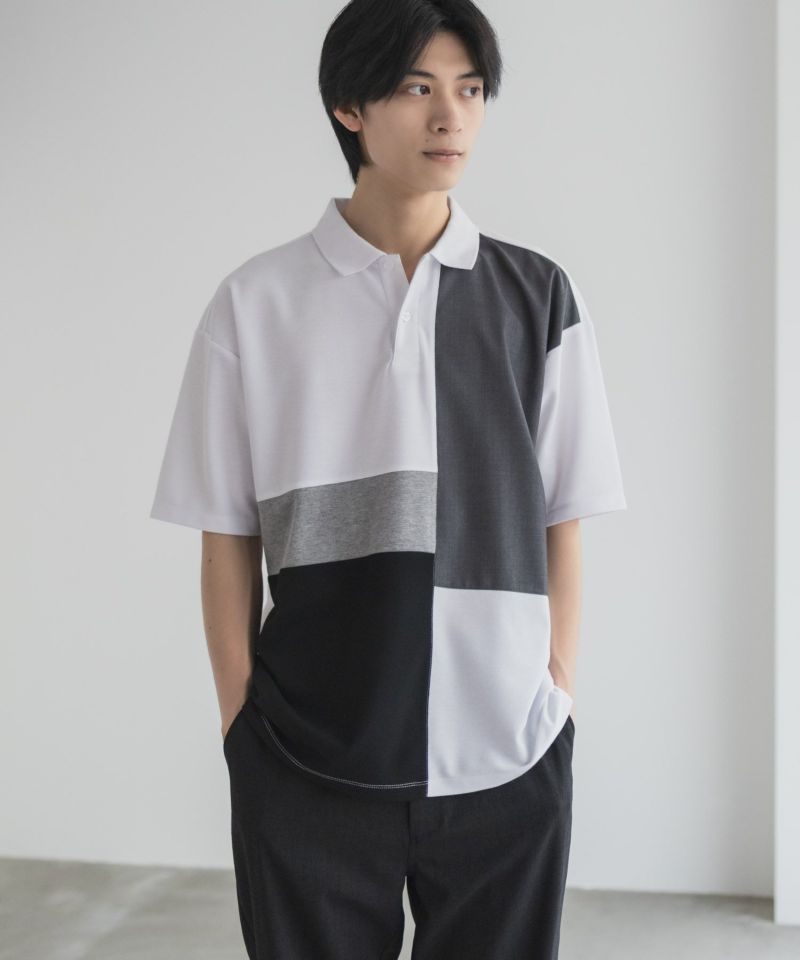 URBAN COLLECTION  鹿の子切替ポロシャツ メンズ商品画像-4