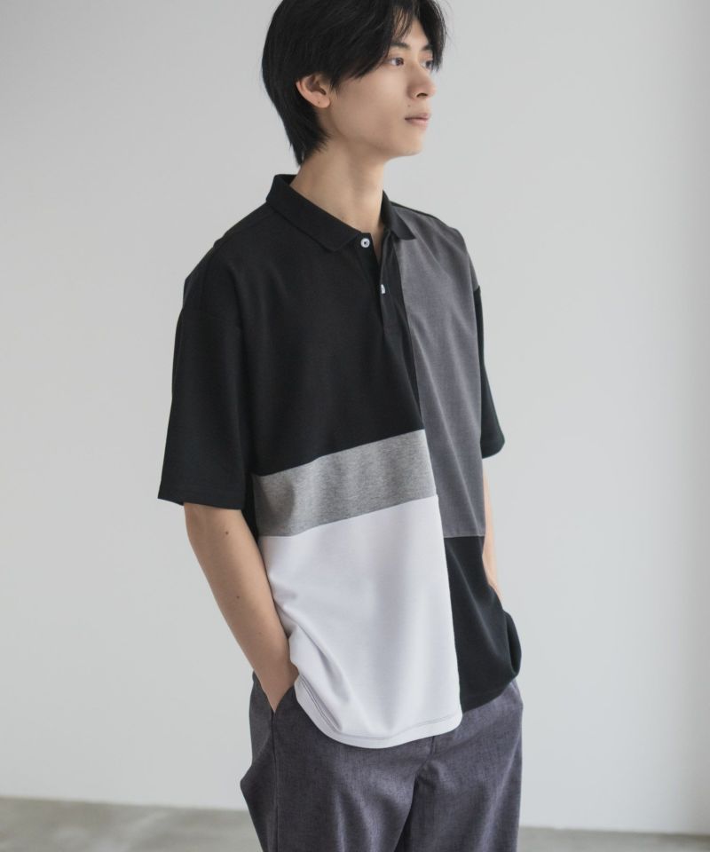 URBAN COLLECTION 鹿の子切替ポロシャツ メンズ商品画像-10