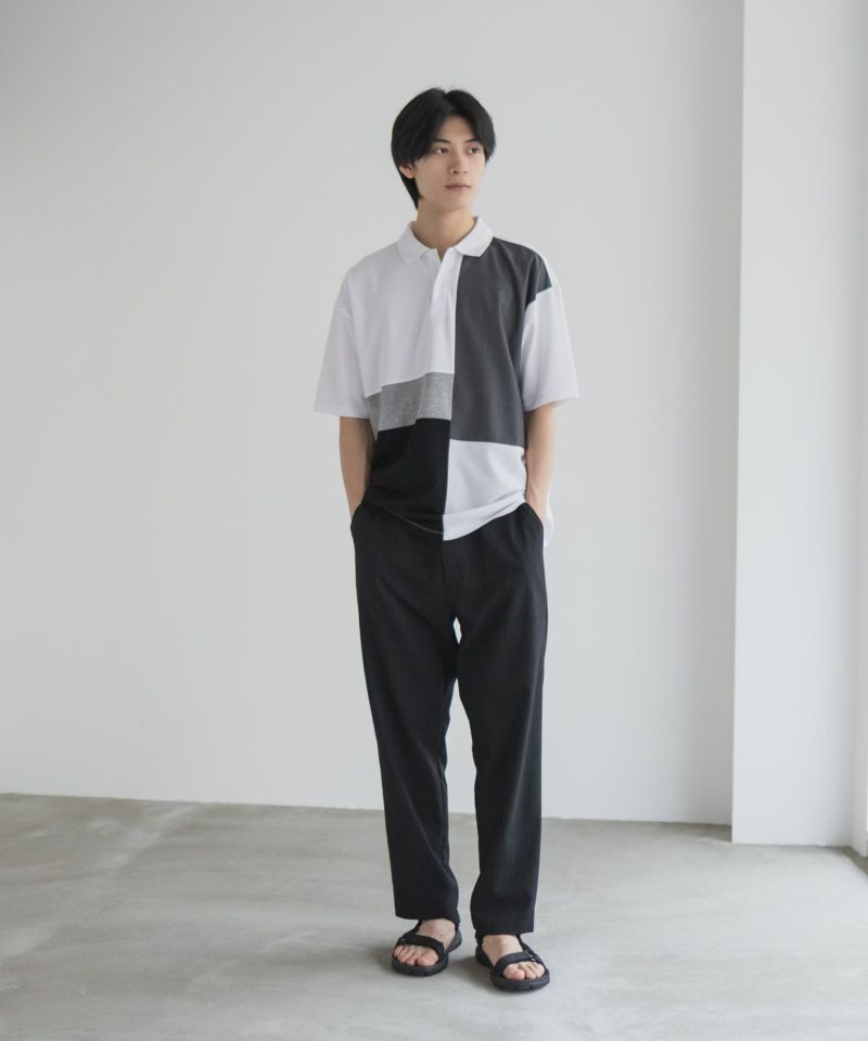 URBAN COLLECTION 鹿の子切替ポロシャツ メンズ
