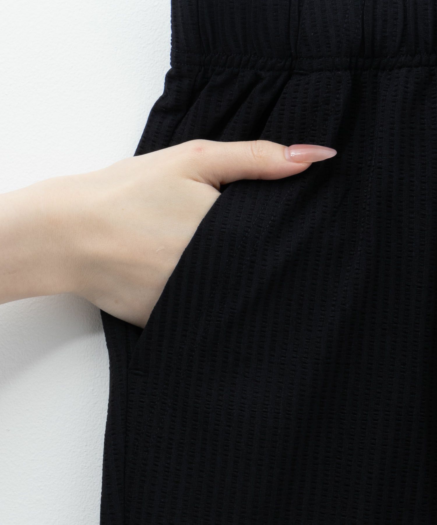 NAVY サッカー生地 アンクルパンツ メンズ