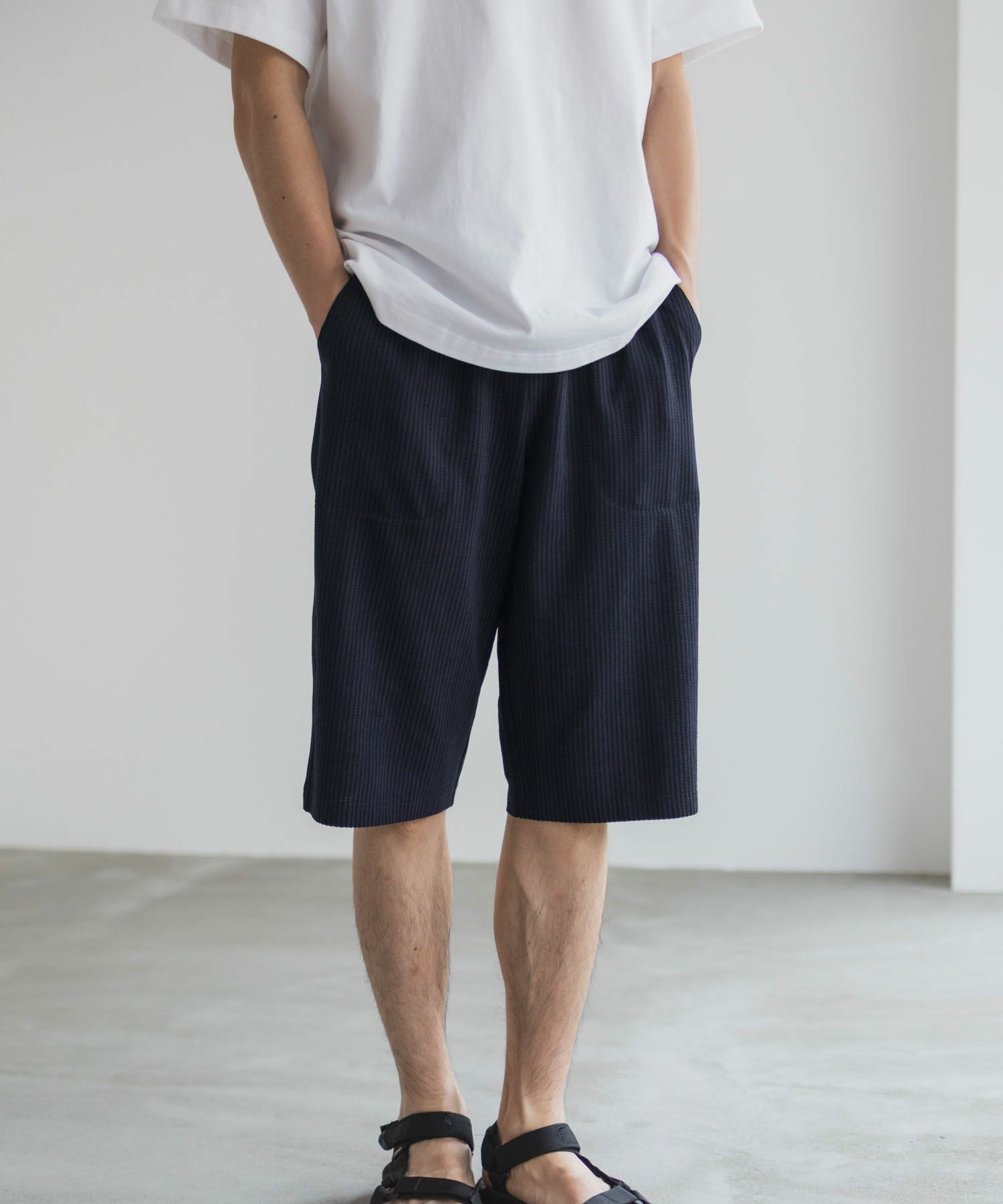 NAVY サッカー生地 ステテコ メンズ