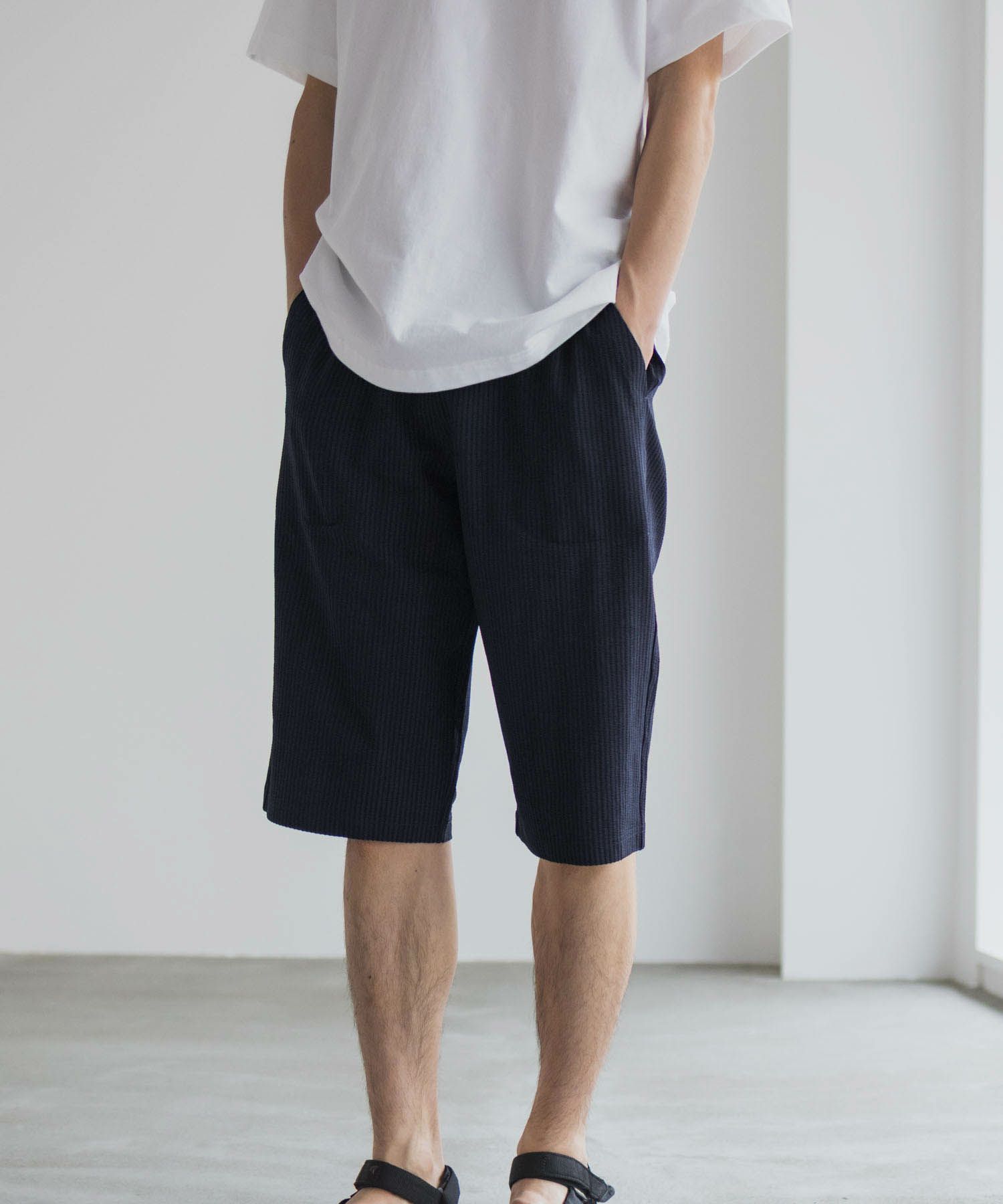 NAVY サッカー生地 ステテコ メンズ