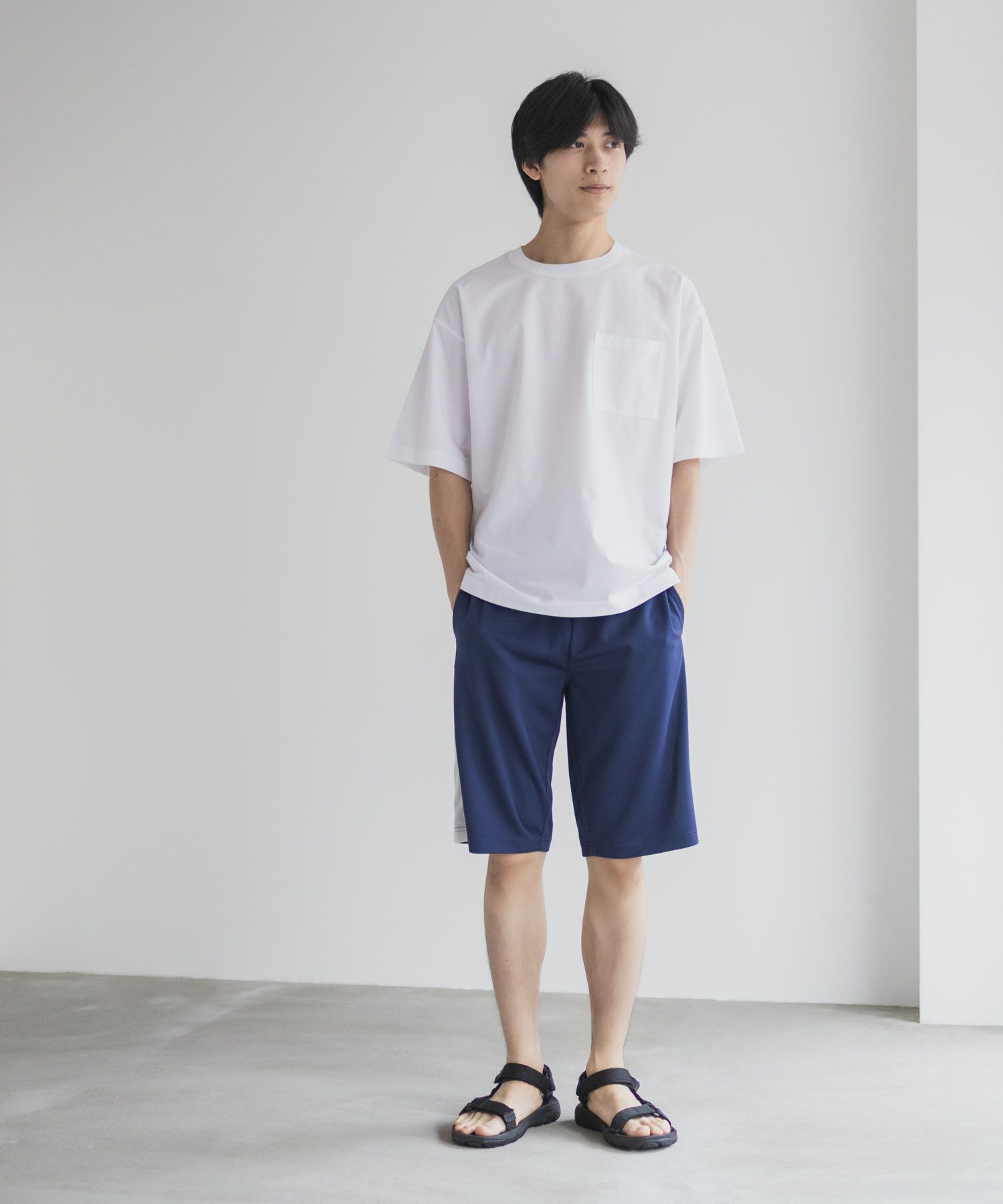 NAVY ハニカムメッシュショートパンツ メンズ