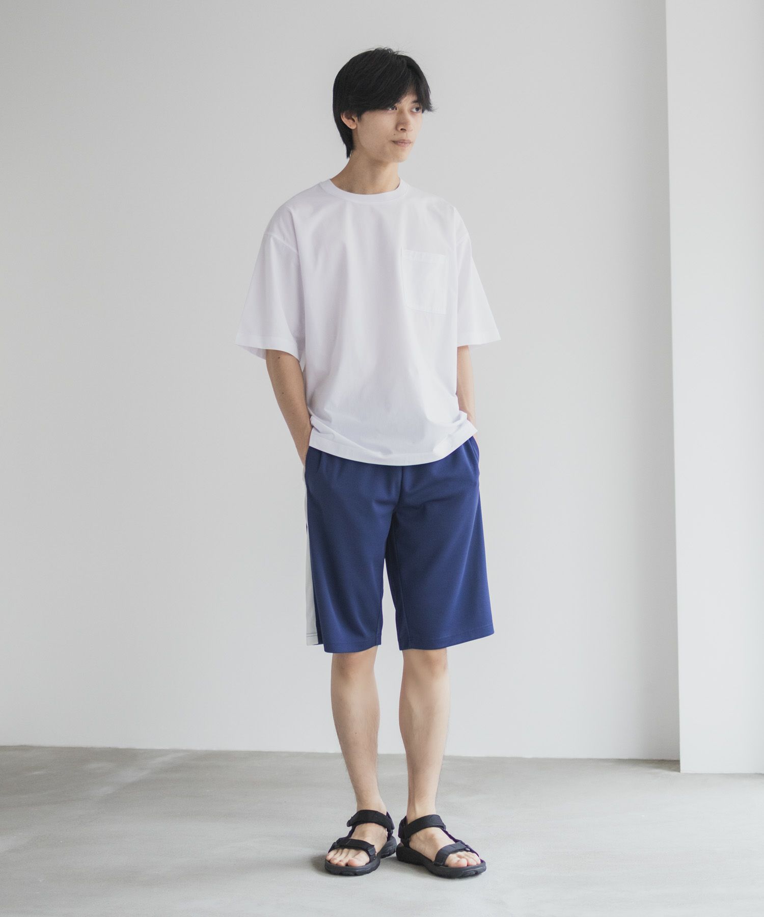 NAVY ハニカムメッシュショートパンツ メンズ
