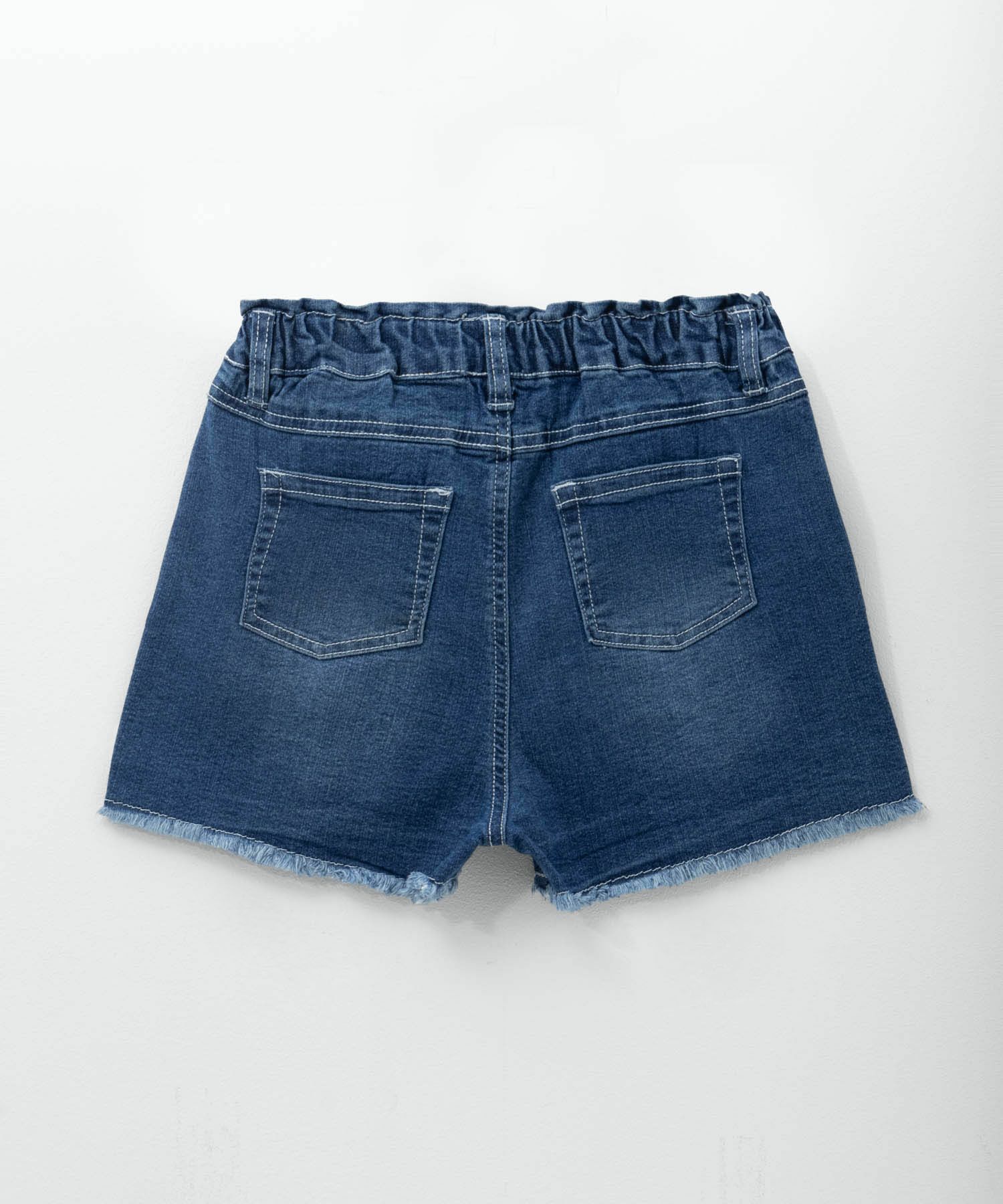 NAVY  のびるモン デニムフリンジショートパンツ キッズ商品画像-2