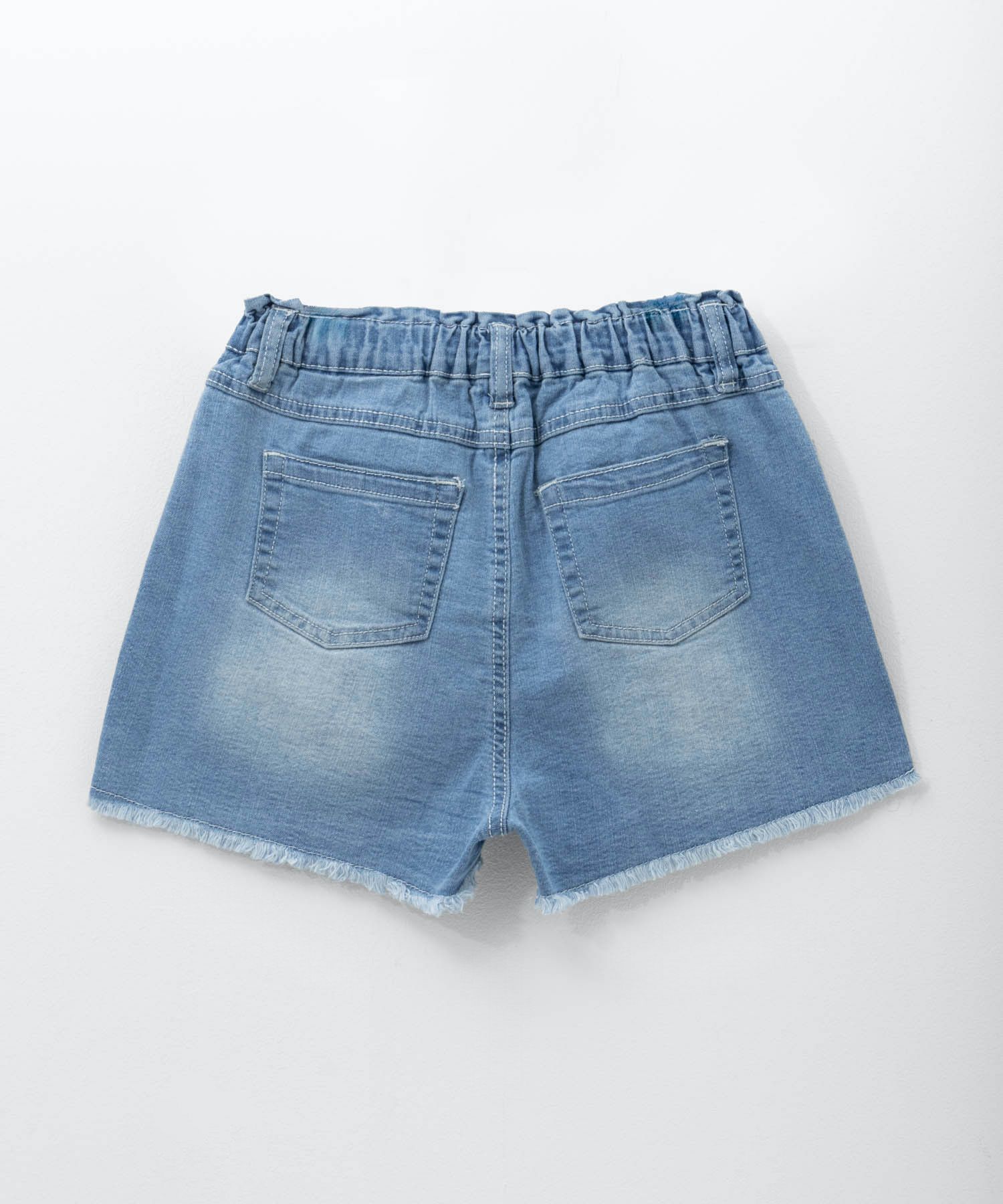 NAVY  のびるモン デニムフリンジショートパンツ キッズ商品画像-6