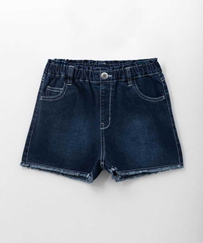 NAVY  のびるモン デニムフリンジショートパンツ キッズ商品画像-7