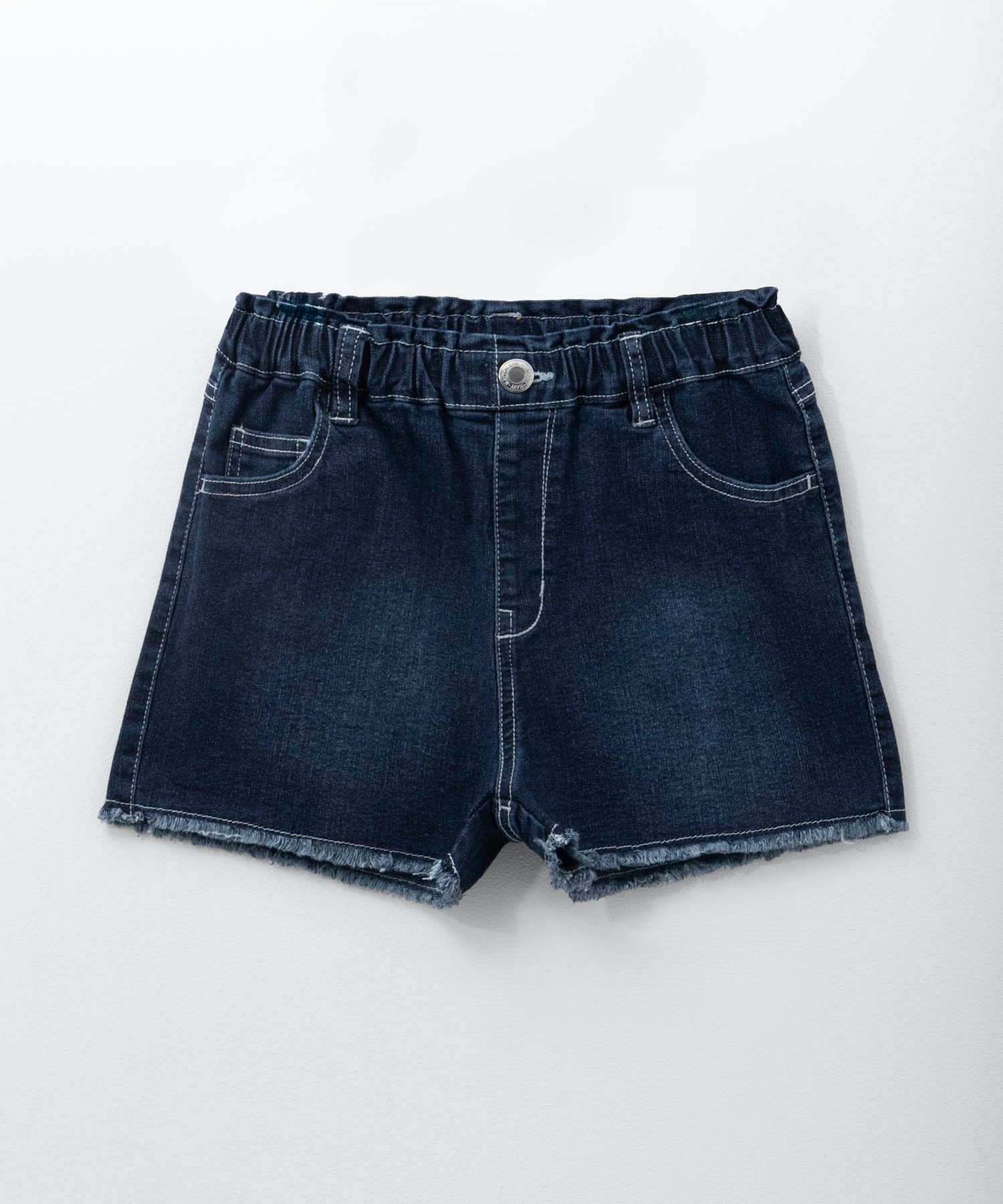 NAVY  のびるモン デニムフリンジショートパンツ キッズ商品画像-7