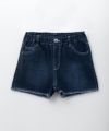 NAVY  のびるモン デニムフリンジショートパンツ キッズ商品サムネイル-7