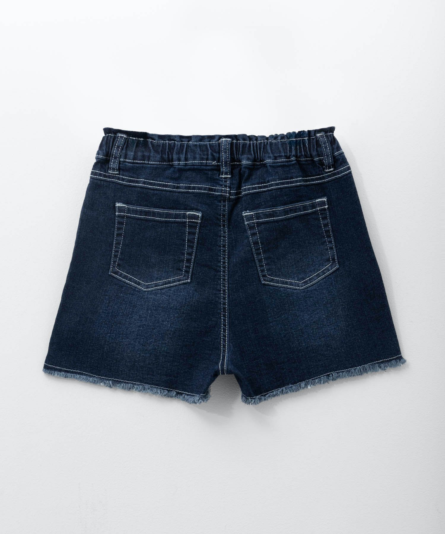 NAVY  のびるモン デニムフリンジショートパンツ キッズ商品画像-8