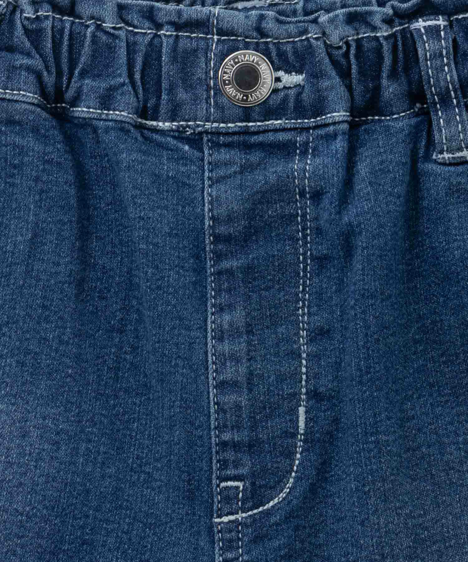 NAVY  のびるモン デニムフリンジショートパンツ キッズ商品サムネイル-10
