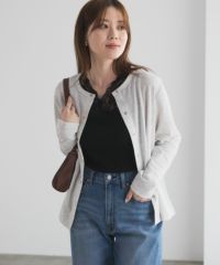 [期間限定価格]UVカット ドット釦カーディガン レディース