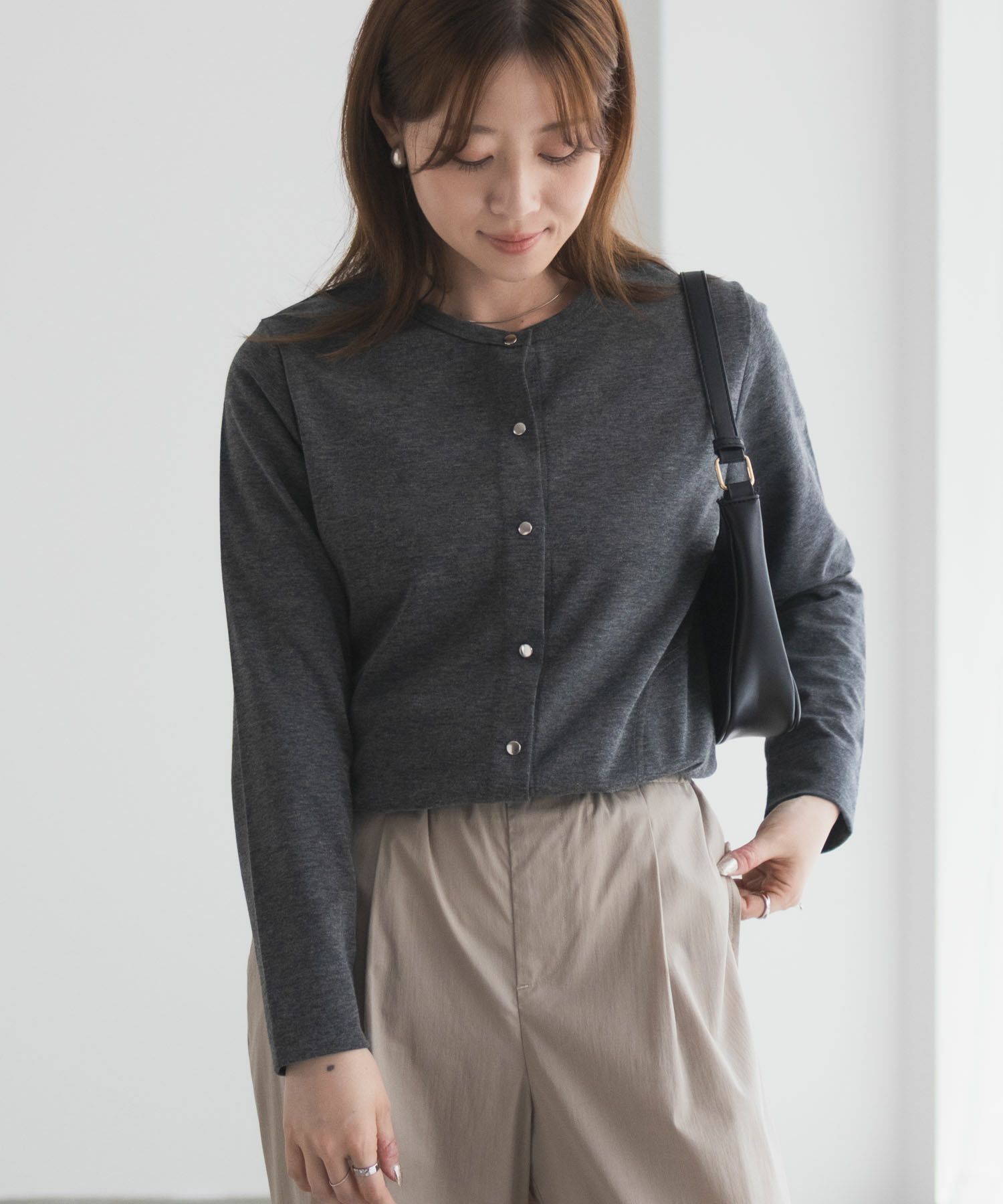 [期間限定価格]UVカット ドット釦カーディガン レディース