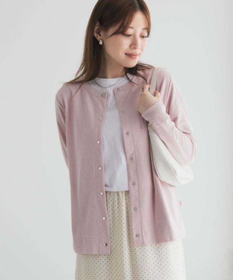 UVカット ドット釦カーディガン レディース商品画像-4
