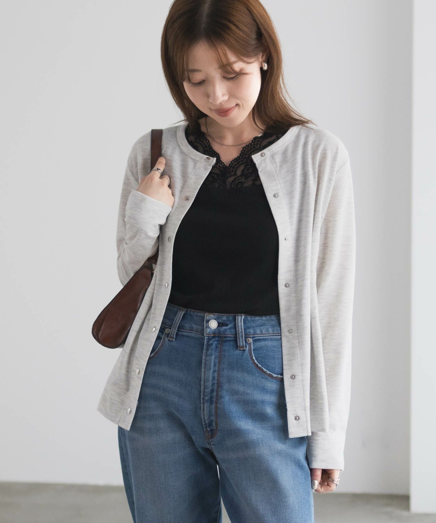 UVカット ドット釦カーディガン レディース商品サムネイル-7