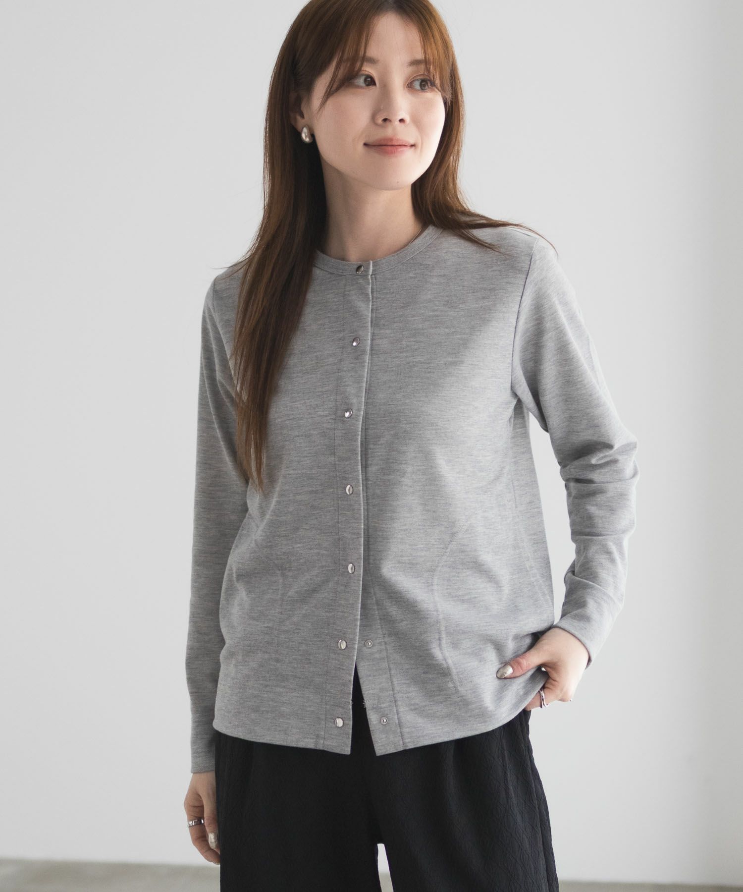 [期間限定価格]UVカット ドット釦カーディガン レディース