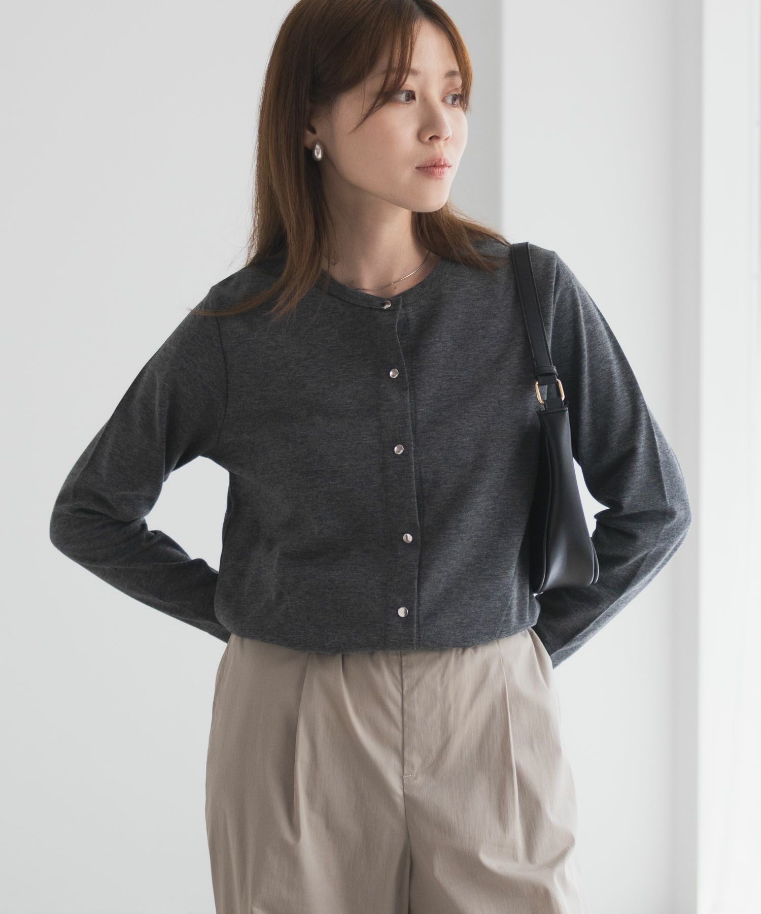 [期間限定価格]UVカット ドット釦カーディガン レディース