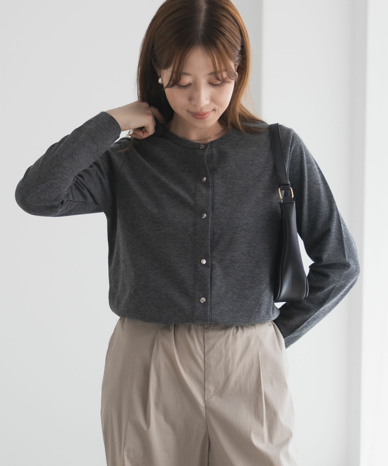 [期間限定価格]UVカット ドット釦カーディガン レディース