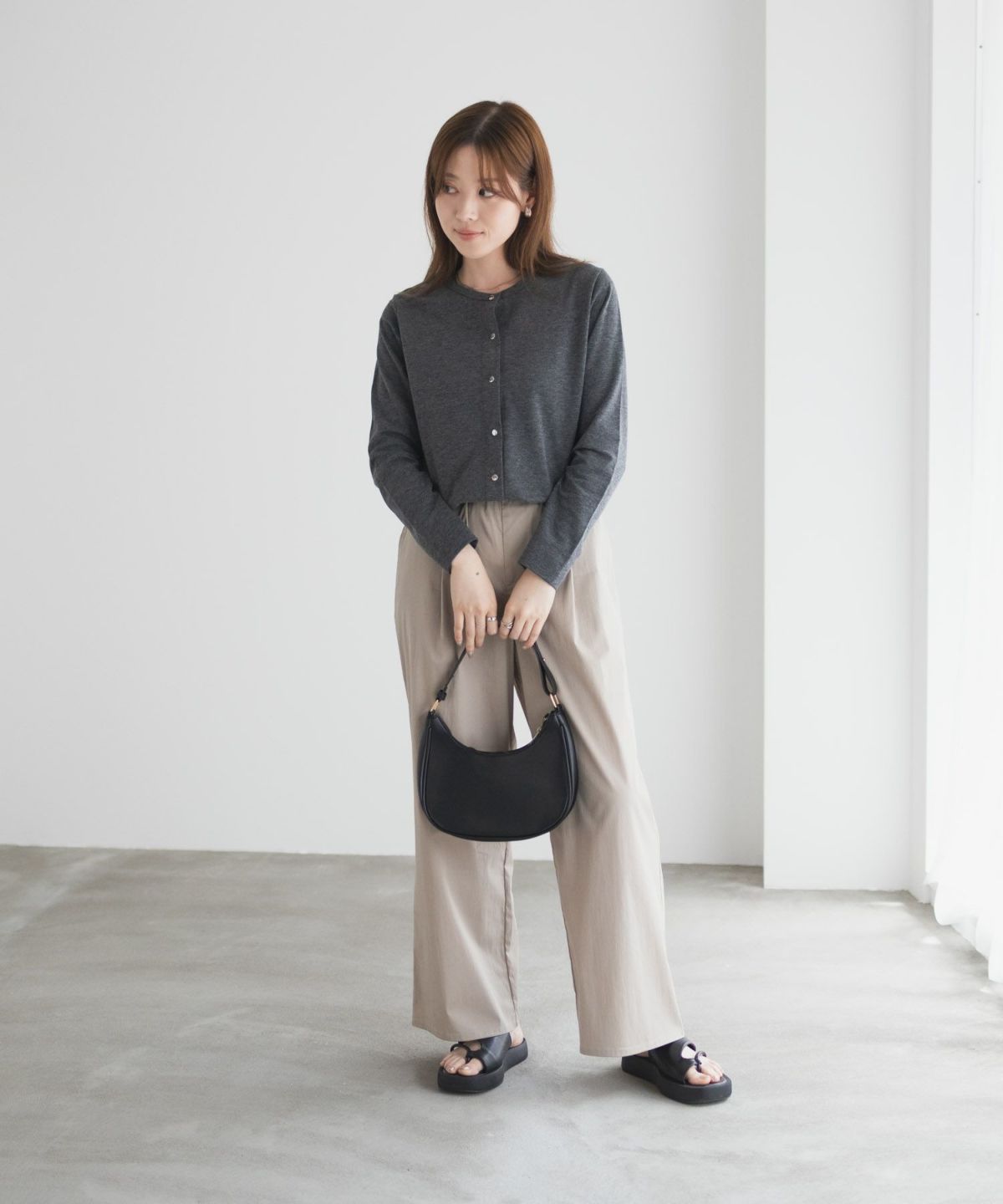 [期間限定価格]UVカット ドット釦カーディガン レディース