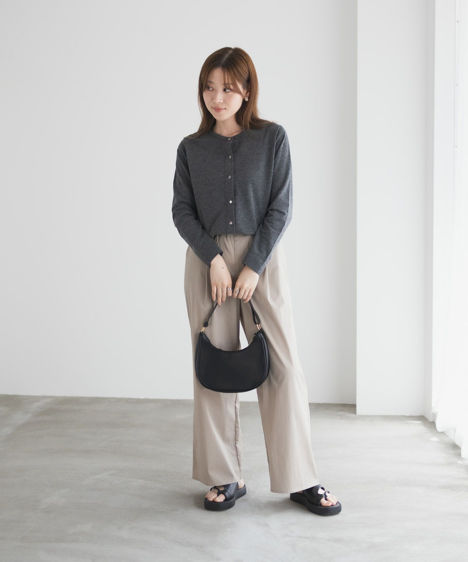 [期間限定価格]UVカット ドット釦カーディガン レディース