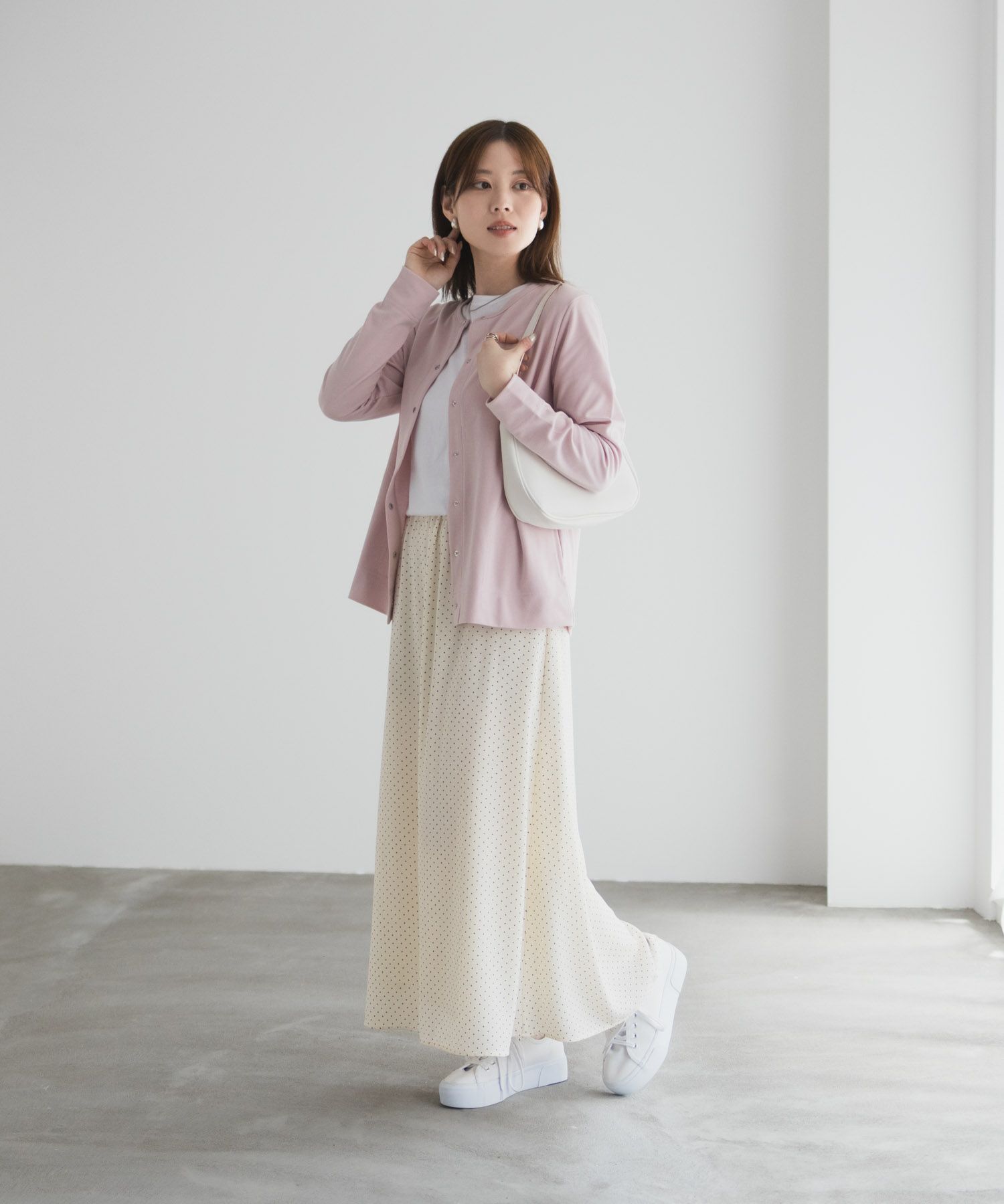 UVカット ドット釦カーディガン レディース商品サムネイル-22