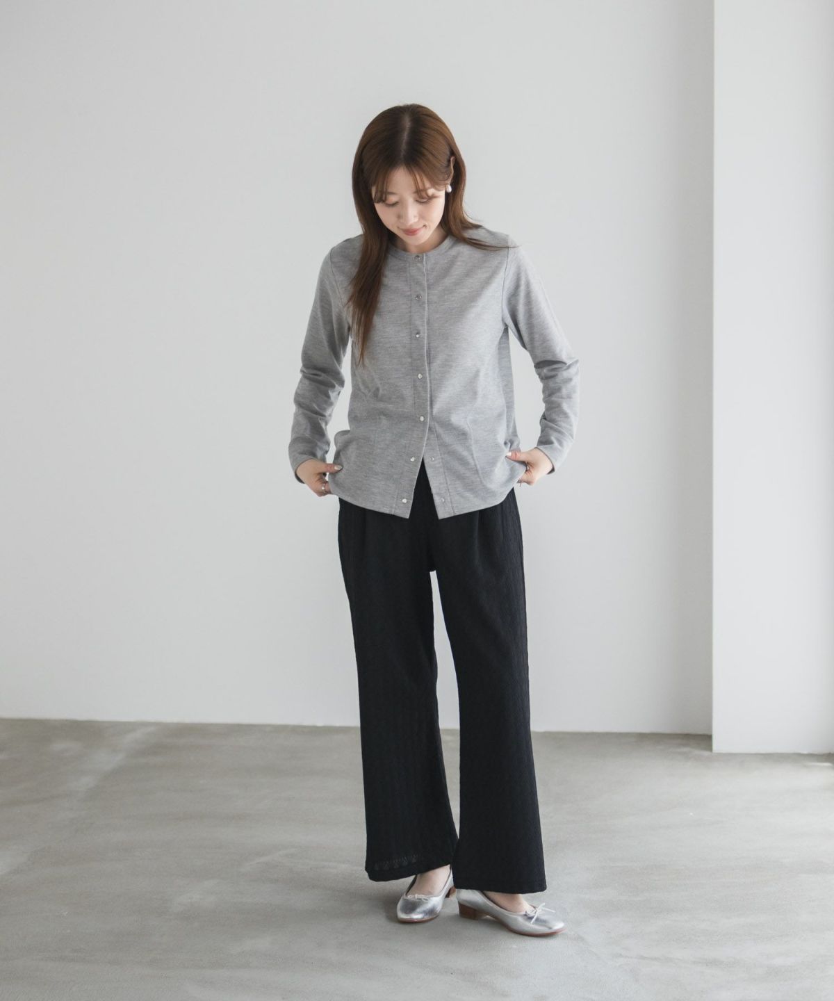 [期間限定価格]UVカット ドット釦カーディガン レディース