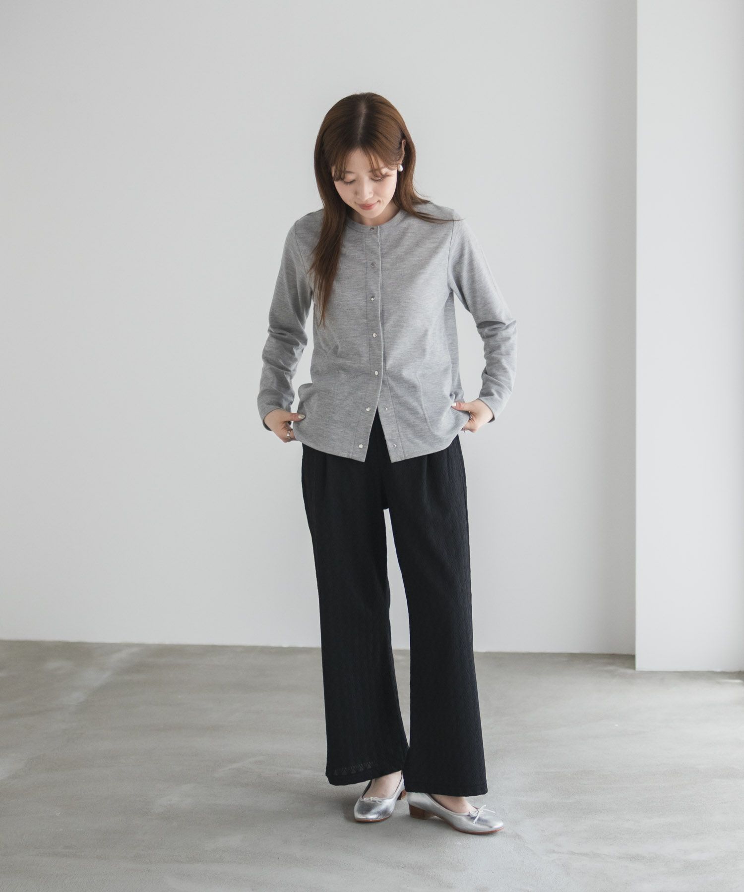 [期間限定価格]UVカット ドット釦カーディガン レディース