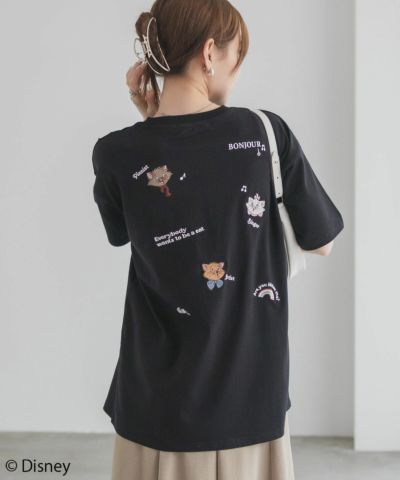Disney マリー / ランダム刺繍Tシャツ レディース ネコポス 対応商品