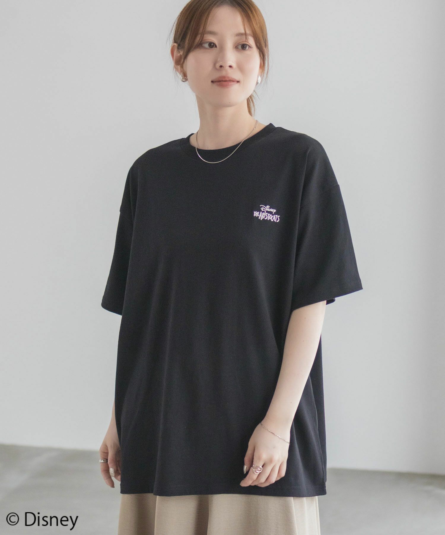 Disney マリー / ランダム刺繍Tシャツ レディース メール便 対応商品商品サムネイル-3