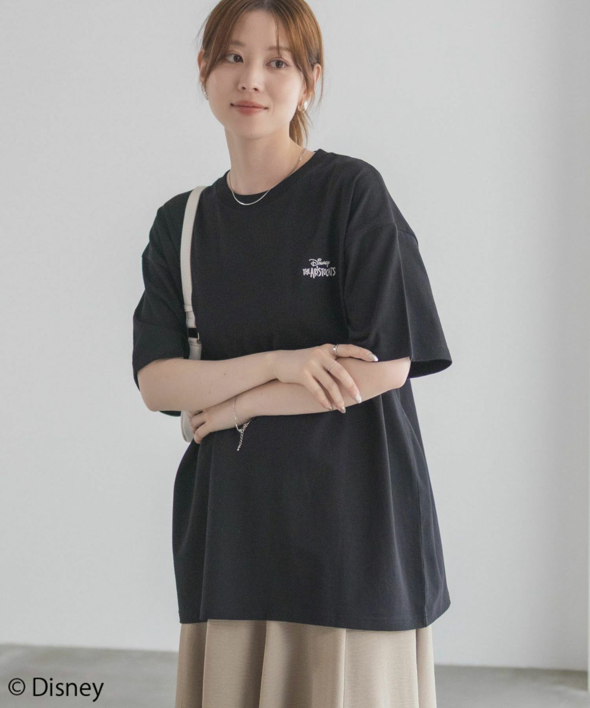 Disney マリー / ランダム刺繍Tシャツ レディース ネコポス 対応商品