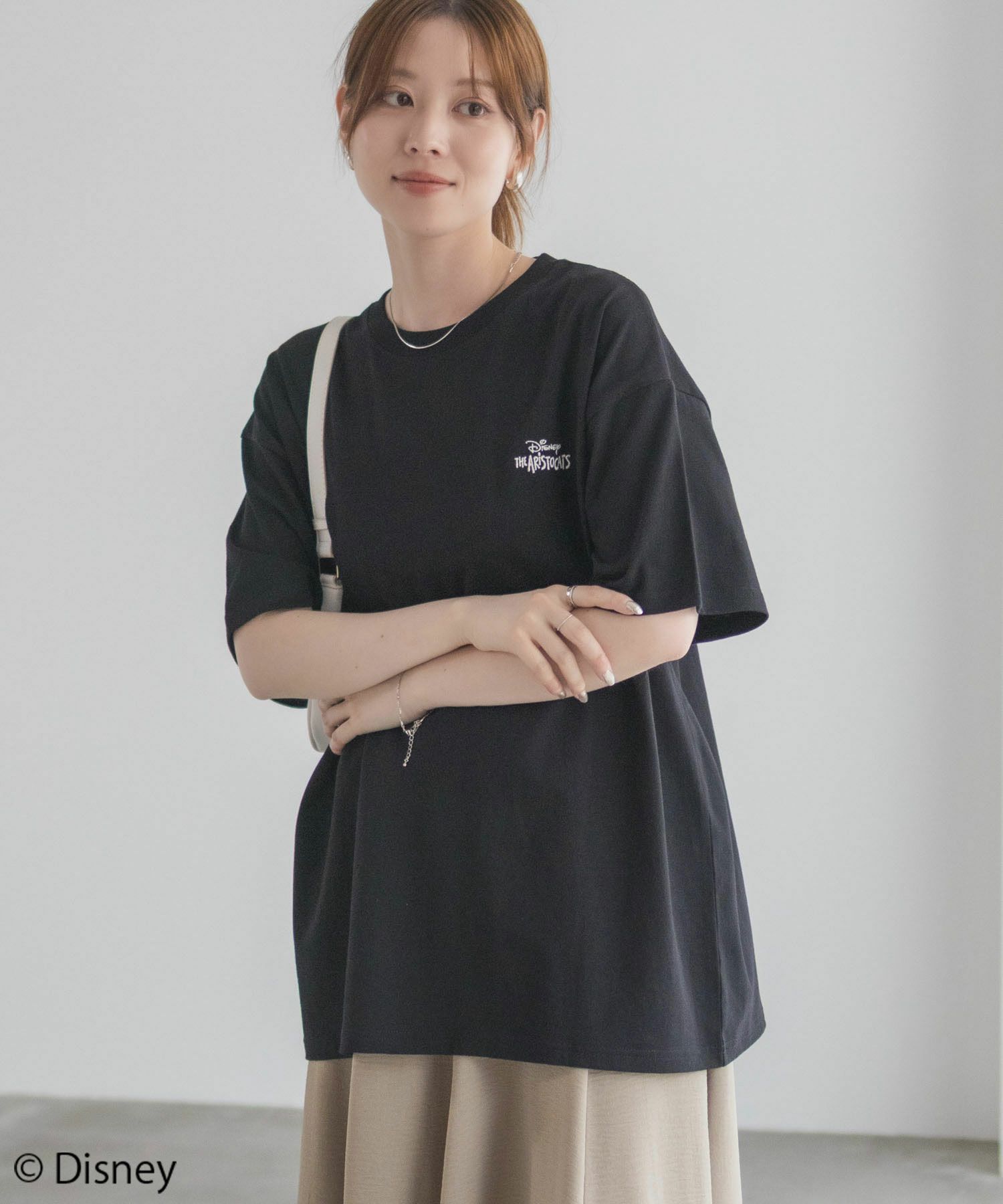 Disney マリー / ランダム刺繍Tシャツ レディース メール便 対応商品商品サムネイル-5