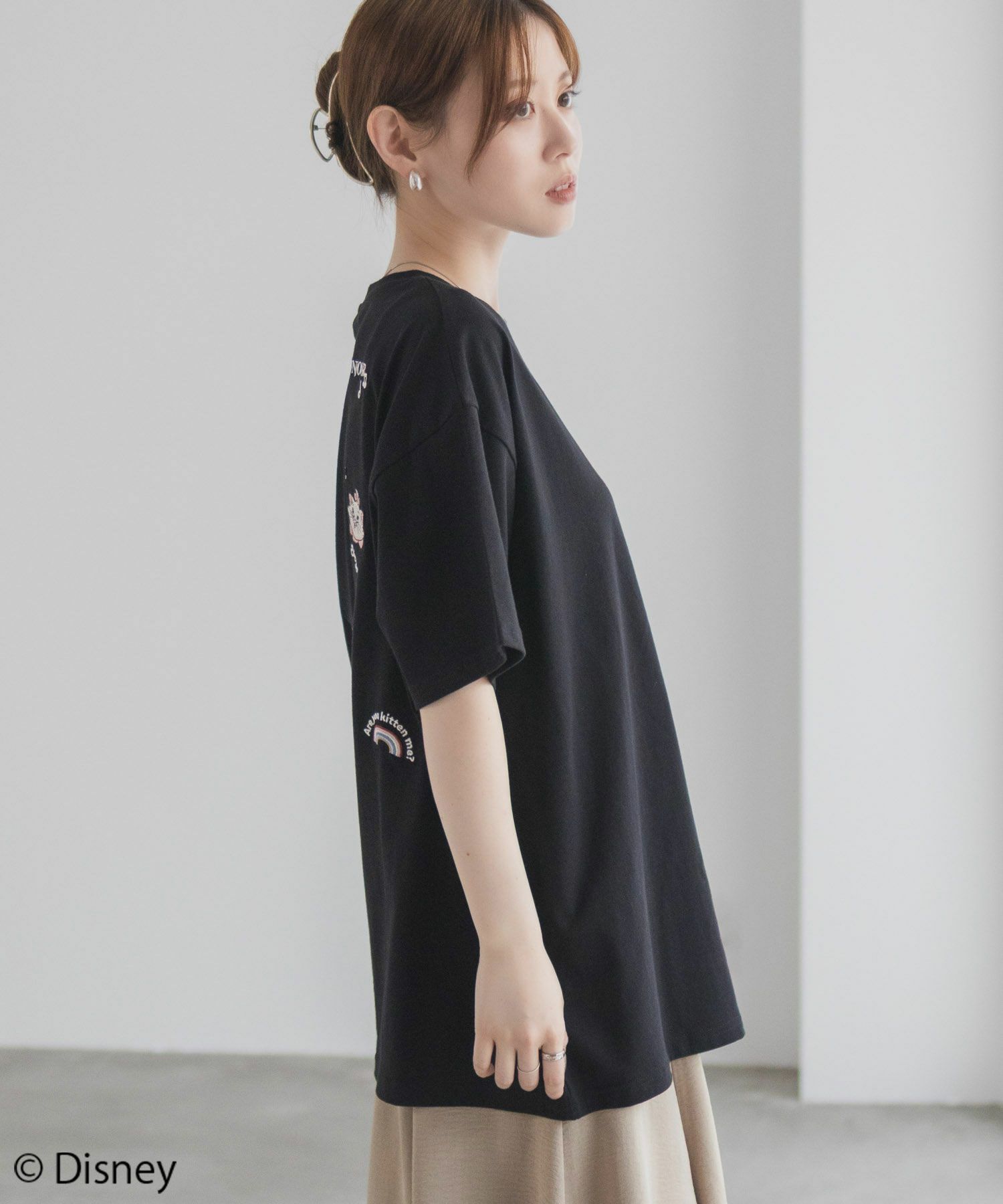 Disney マリー / ランダム刺繍Tシャツ レディース メール便 対応商品商品サムネイル-8