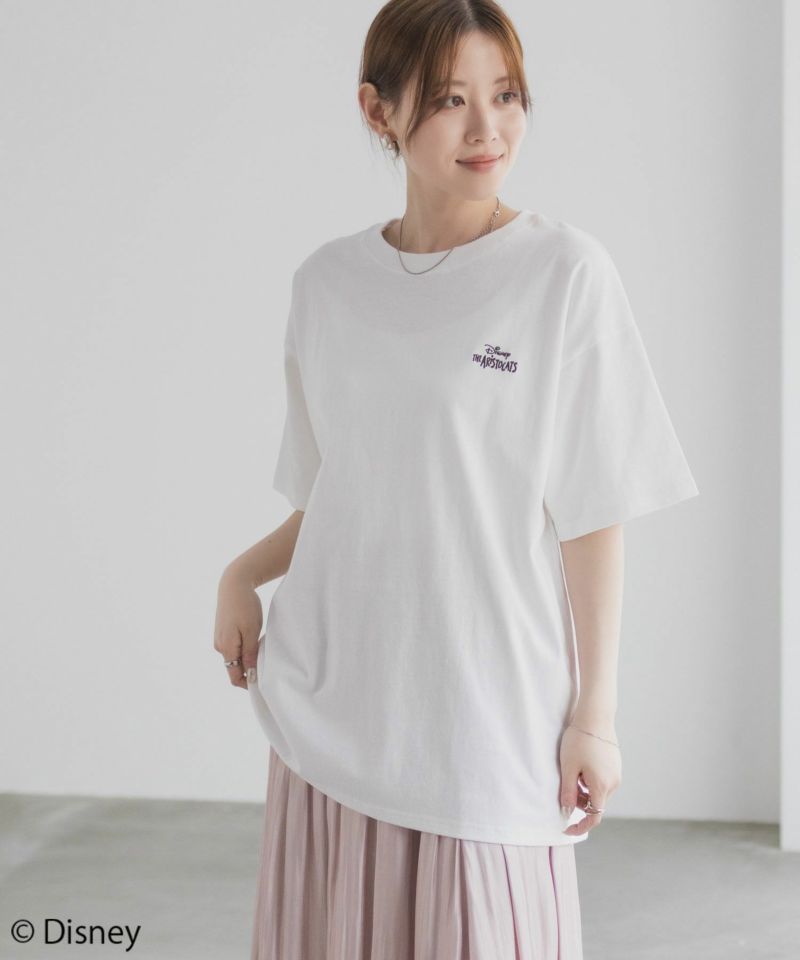 Disney マリー / ランダム刺繍Tシャツ レディース メール便 対応商品商品画像-11