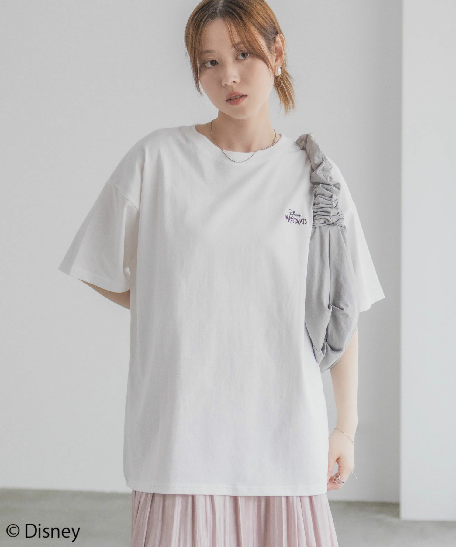 Disney マリー / ランダム刺繍Tシャツ レディース メール便 対応商品商品サムネイル-12