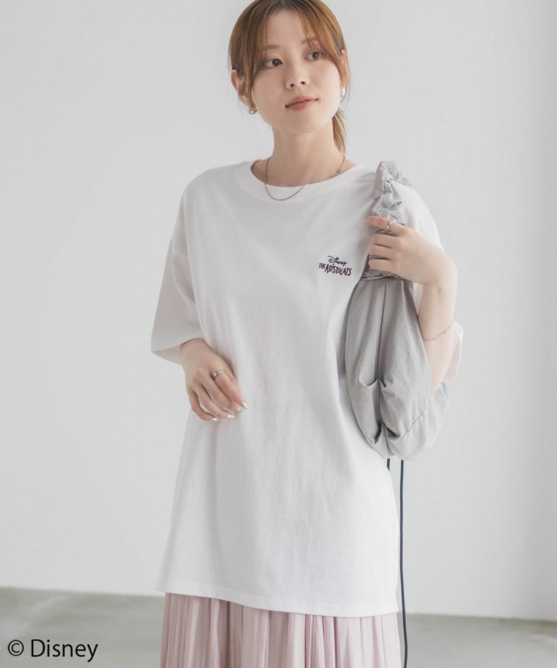 Disney マリー / ランダム刺繍Tシャツ レディース メール便 対応商品商品画像-13